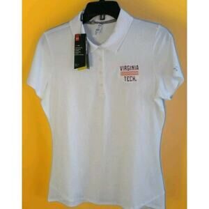 Under Armour Virginia Tech Hokies women's medium athletic golf polo Cr6 Heatgear